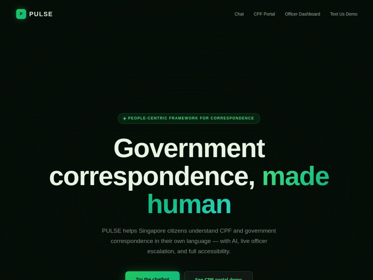 Project PULSE — CPF conversational assistant